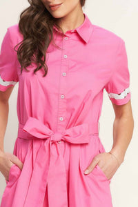 Flying Tomato - Solid Woven Mini Dress