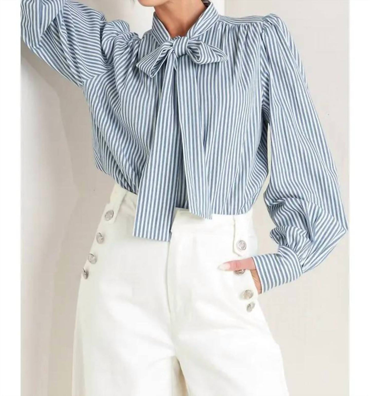 Flying Tomato - Striped Woven Top