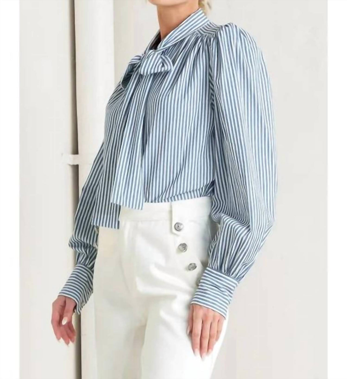 Flying Tomato - Striped Woven Top