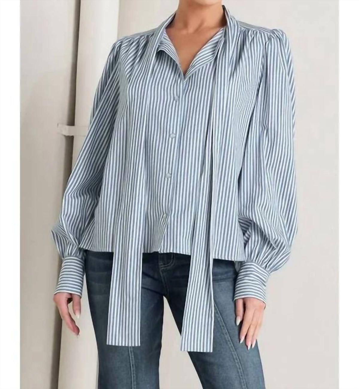 Flying Tomato - Striped Woven Top