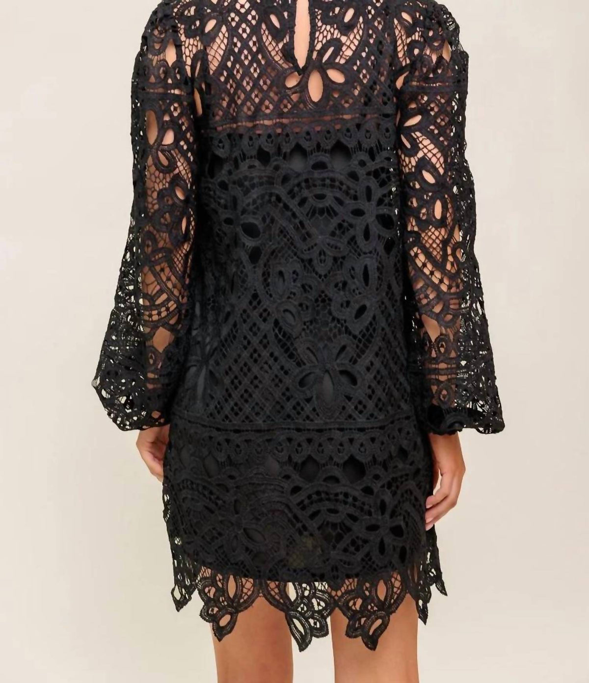 Flying Tomato - Woven Lace Mini Dress