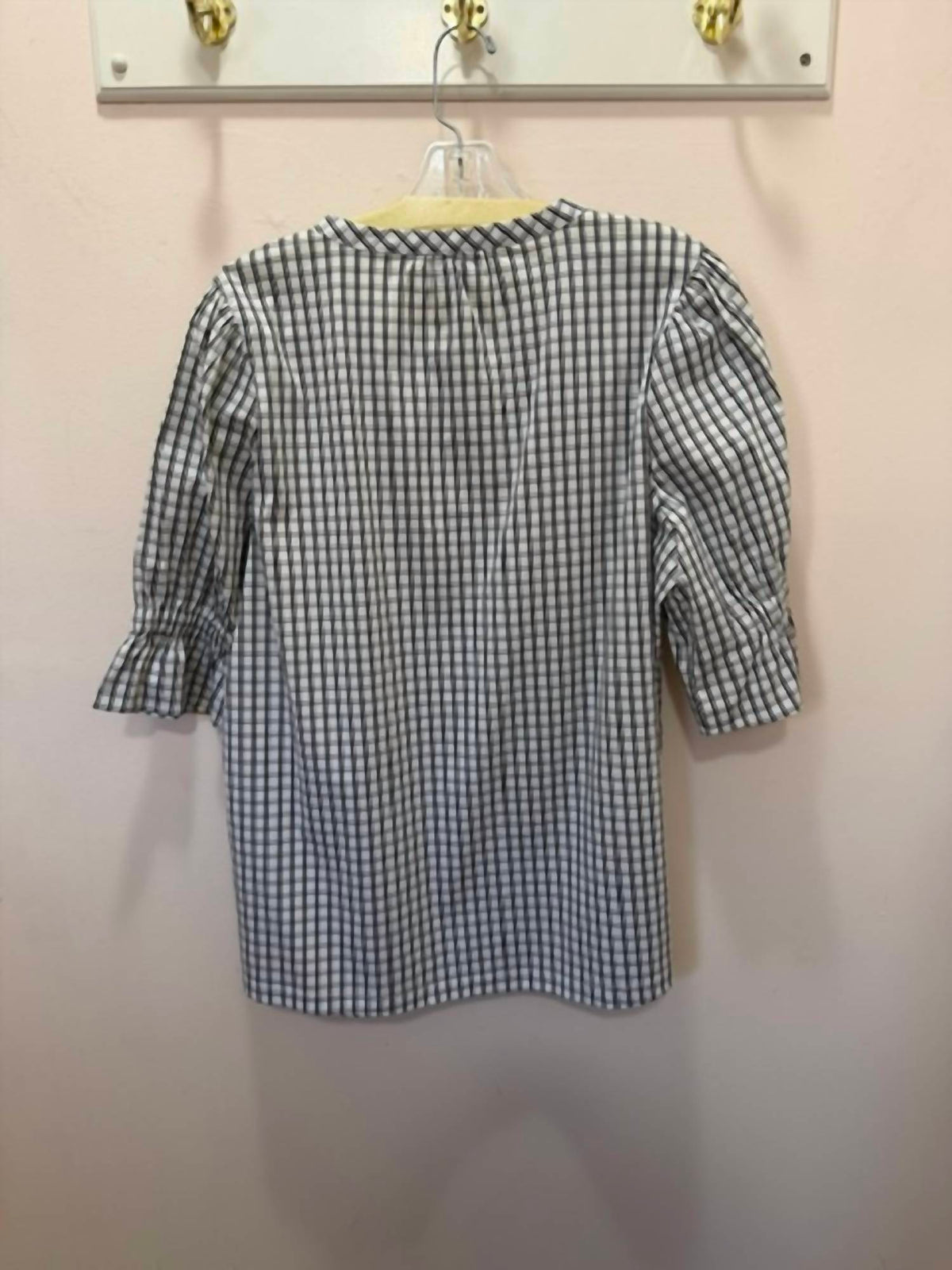 Foil - Check Hidden Placket Blouse