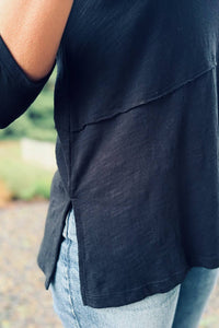 Foil - Good Connection Tee - black - blouses - clothing
