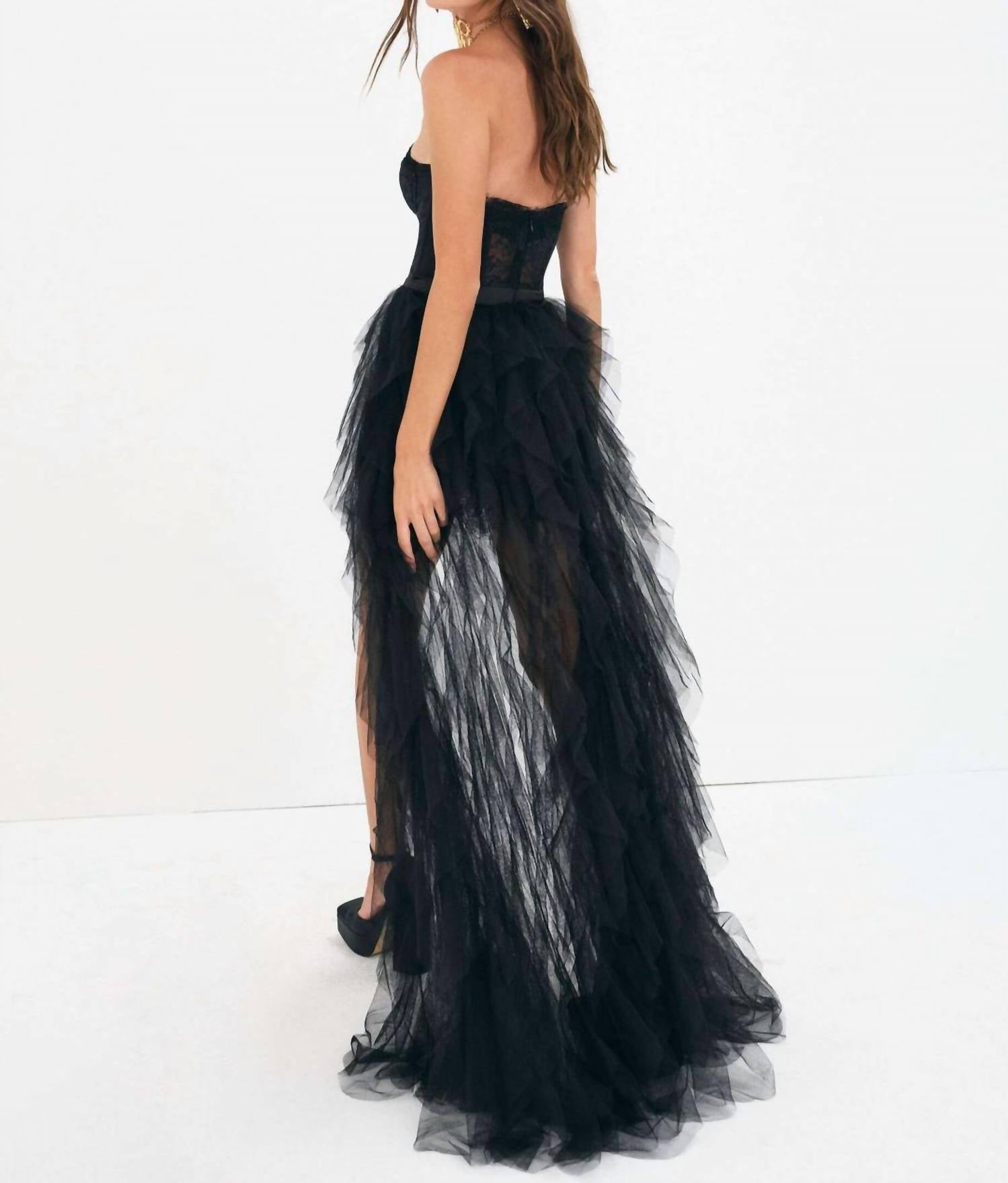 For Love & Lemons - Bustier Gown - black - clothing - dresses