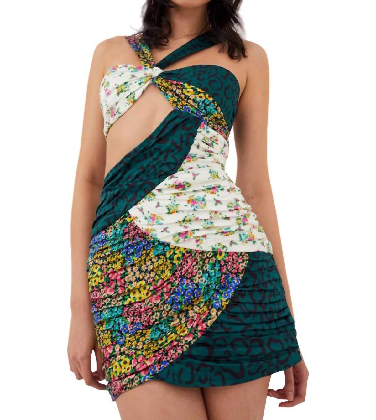 For Love & Lemons - Darlene Mixed Pattern Dress