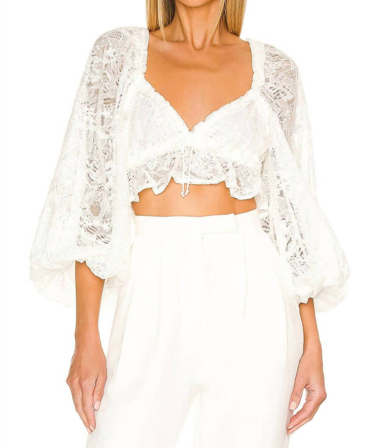 For Love & Lemons - Madeline Blouson Sleeves Top