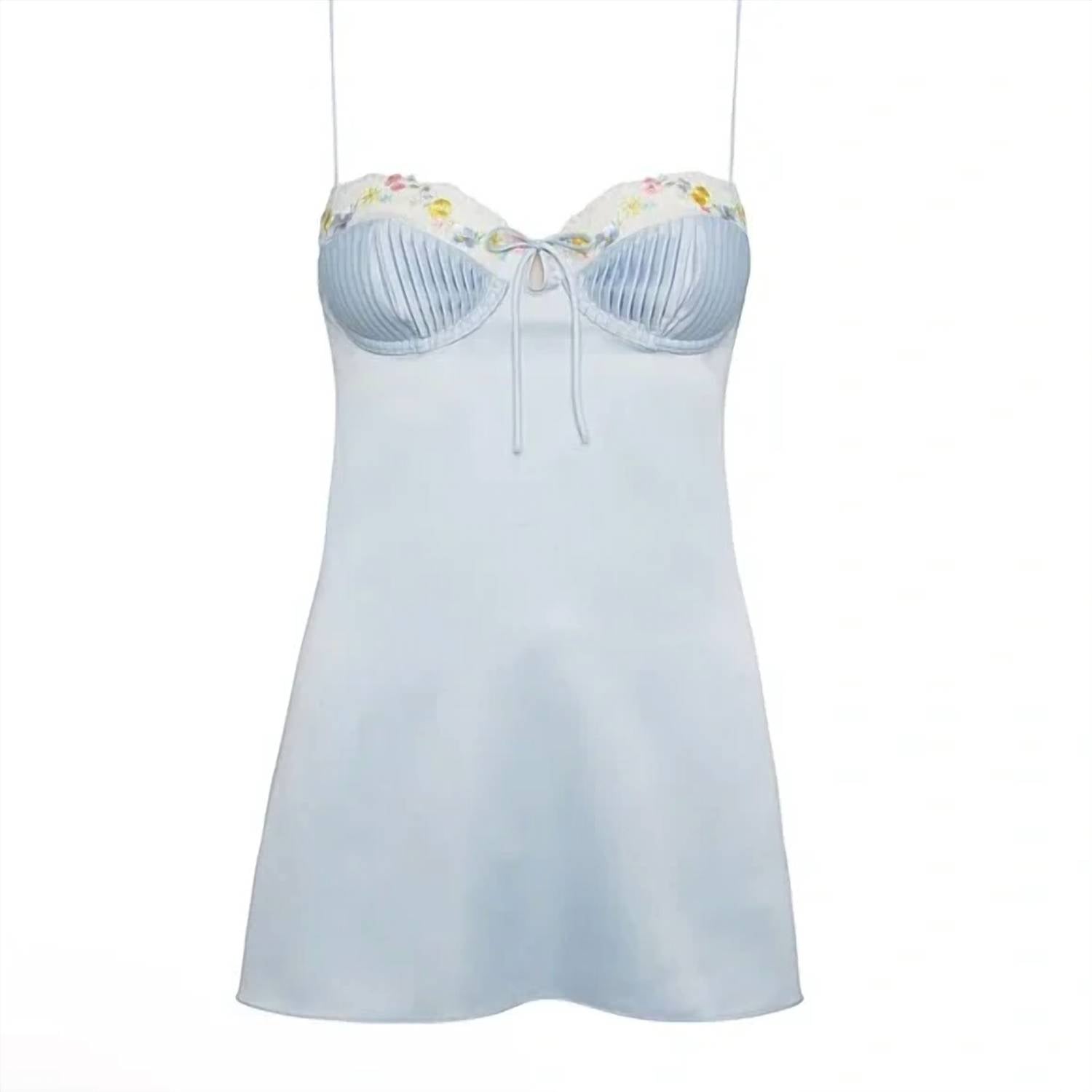 For Love & Lemons - Paloma Slip Dress - blue - clothing - dresses