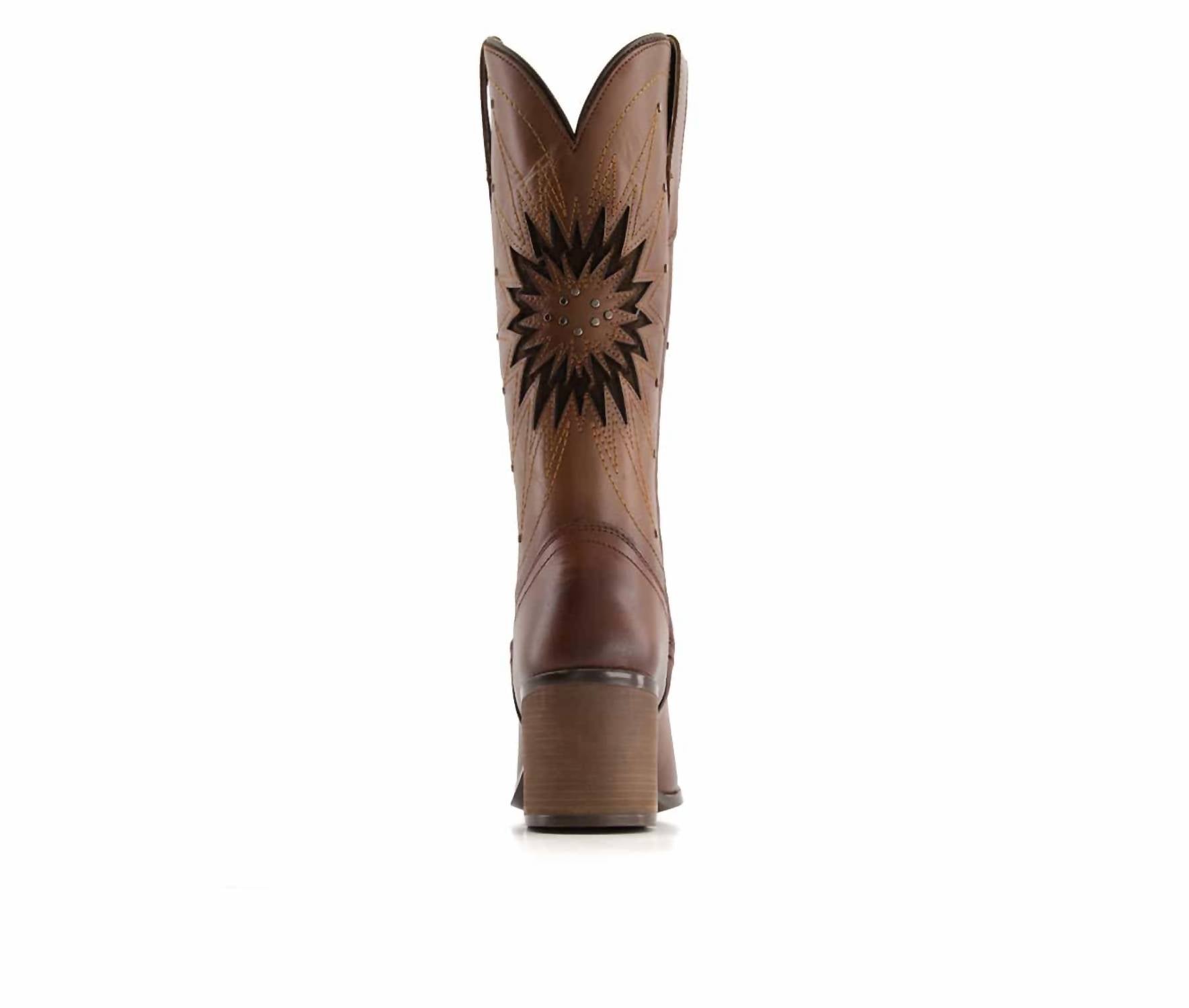 Forastero - Women's Leather Boots Western - brown - heeled - boots - leather