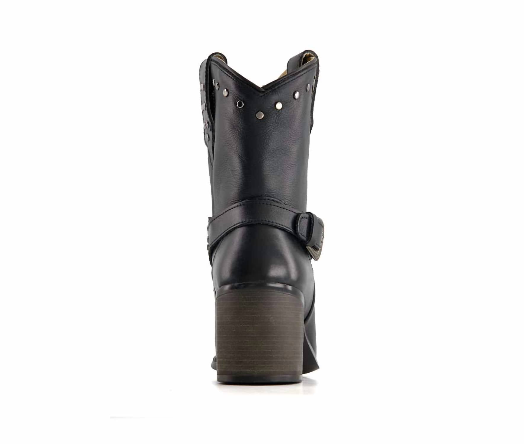 Forastero - Women's Leather Boots Western - ankle - boots - black - booties