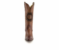Forastero - Women's Leather Boots Western - brown - heeled - boots - leather