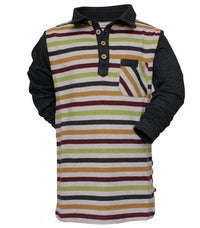 Fore Axel & Hudson - Kids Long Sleeve Multi-stripe Knit Polo