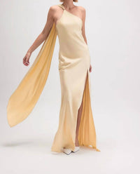 Fore Collection - Andee Asymmetric Halter Maxi Dress