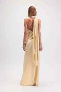 Fore Collection - Andee Asymmetric Halter Maxi Dress