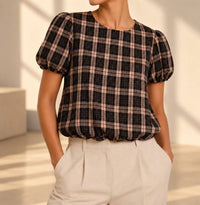 Fore Collection - Carmen Bubble Hem Blouse