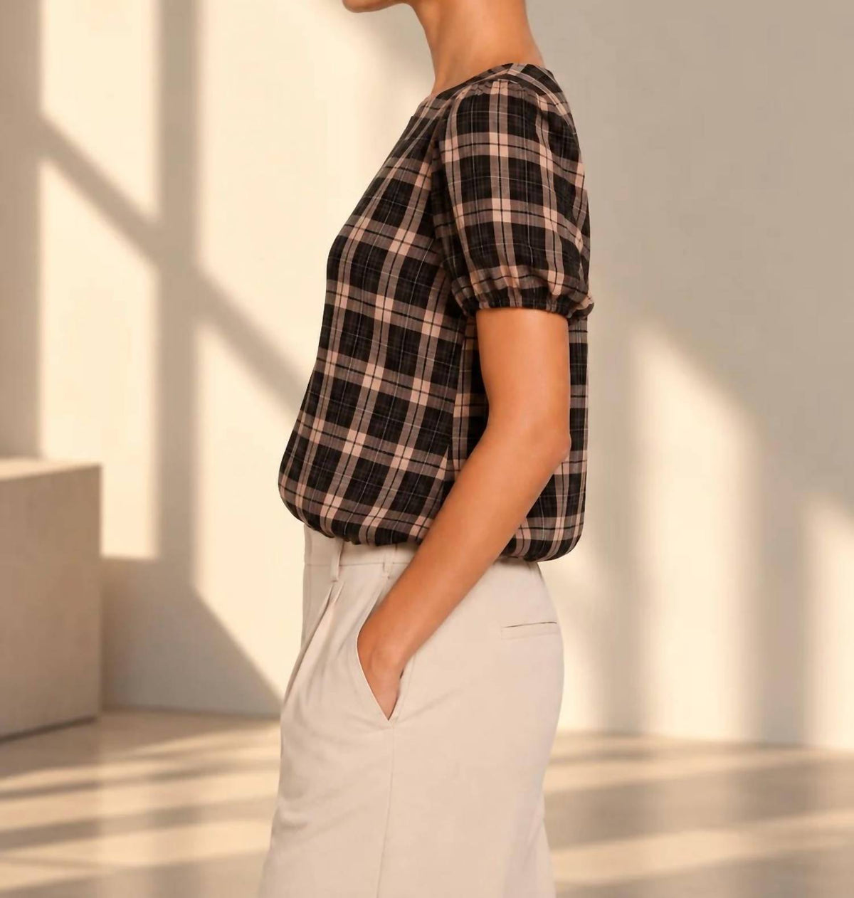 Fore Collection - Carmen Bubble Hem Blouse