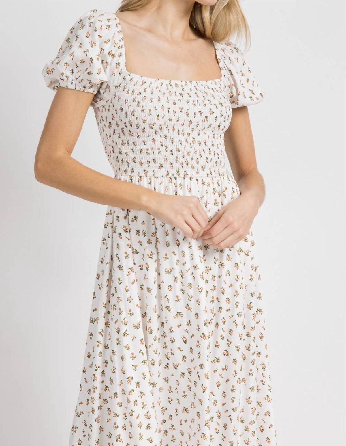 Fore Collection - Floral Smocked Dress