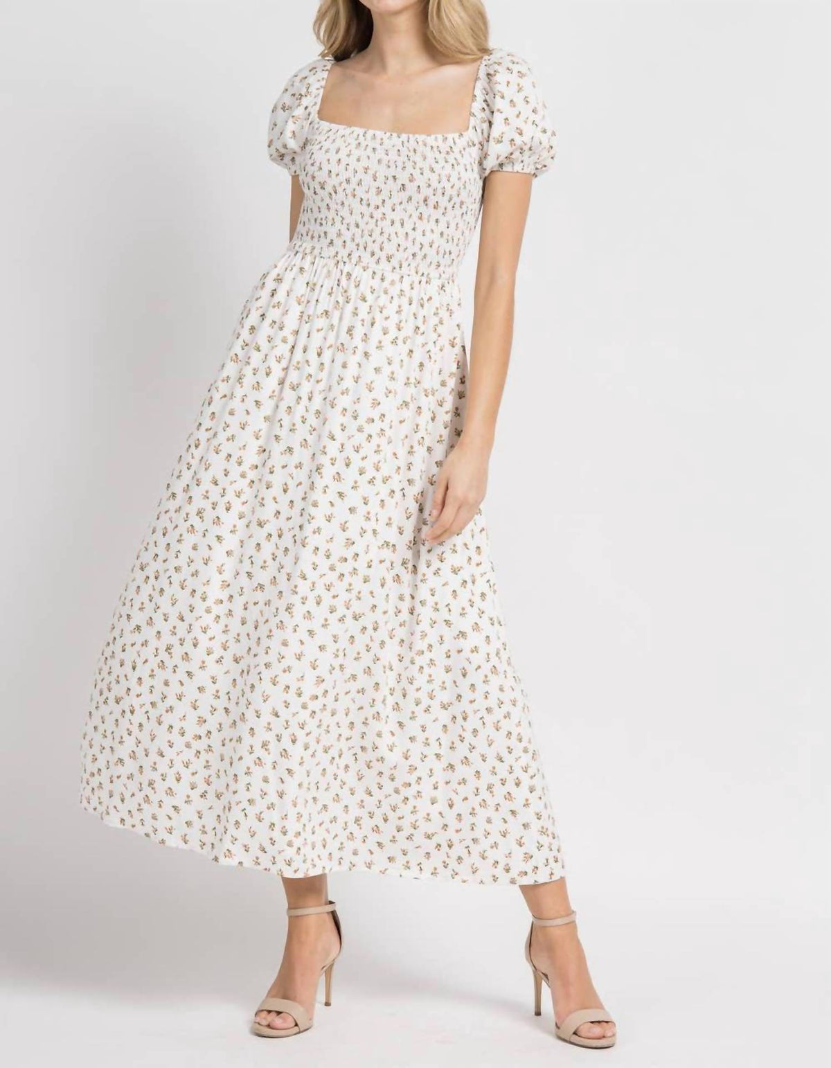 Fore Collection - Floral Smocked Dress