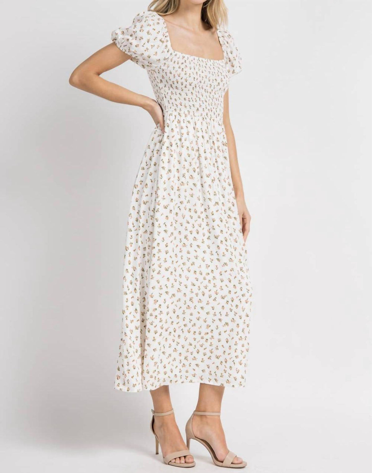 Fore Collection - Floral Smocked Dress