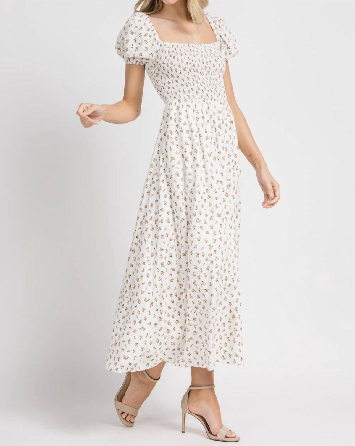 Fore Collection - Floral Smocked Dress