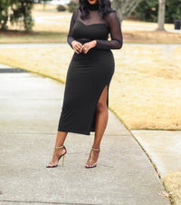 Fore Collection - Lizz Mesh Cutout Dress