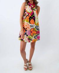 Fore Collection - Studio 54 Sunrise Retro Mini Shift Dress
