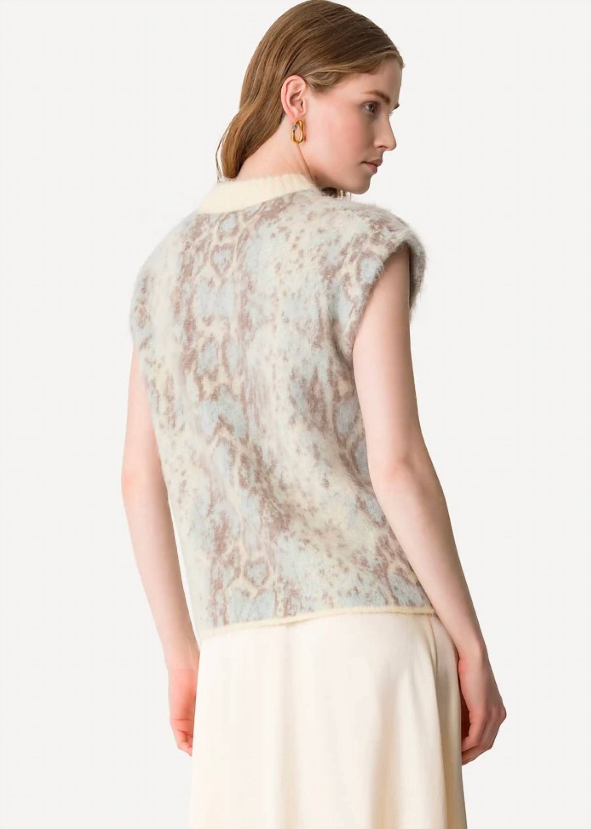 Forte Forte - plumes de python alpaca jacquard vest