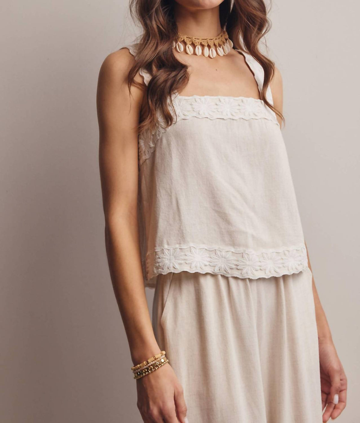 Forte - Tank And Wide-leg Pants Set