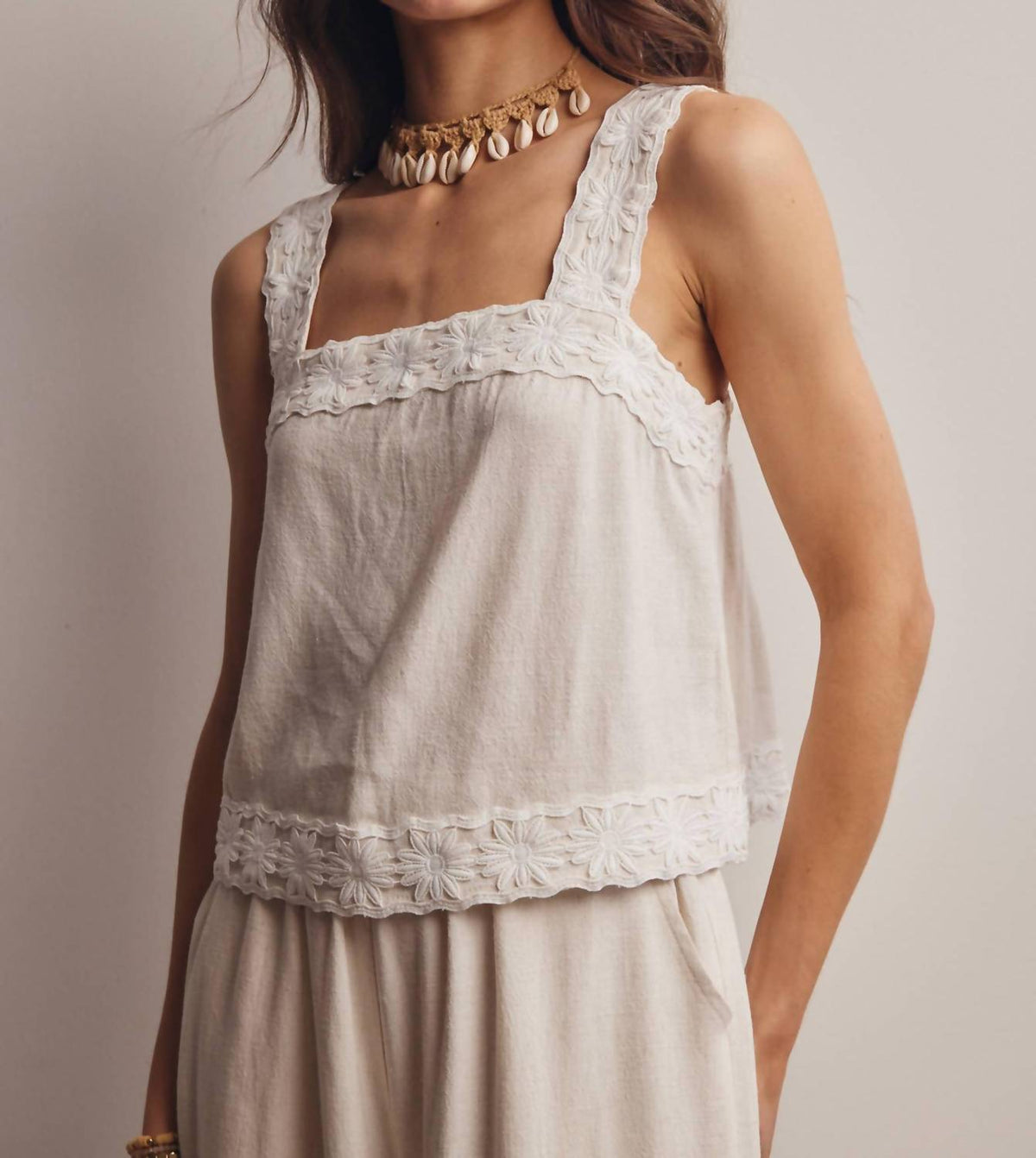 Forte - Tank And Wide-leg Pants Set