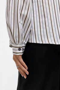 Foxcroft - Daphne Metallic Stripe Pullover top