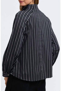 Foxcroft - Daphne Stripe Stretch Cotton Blend Pullover Shirt