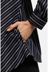 Foxcroft - Daphne Stripe Stretch Cotton Blend Pullover Shirt