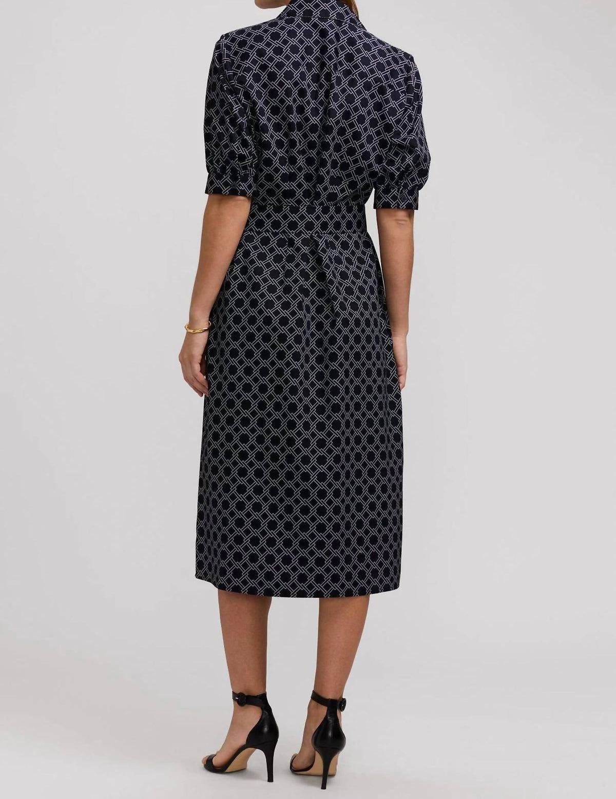 Foxcroft - Esther Square Links Elbow Sleeve Midi Dress