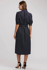 Foxcroft - Esther Square Links Elbow Sleeve Midi Dress