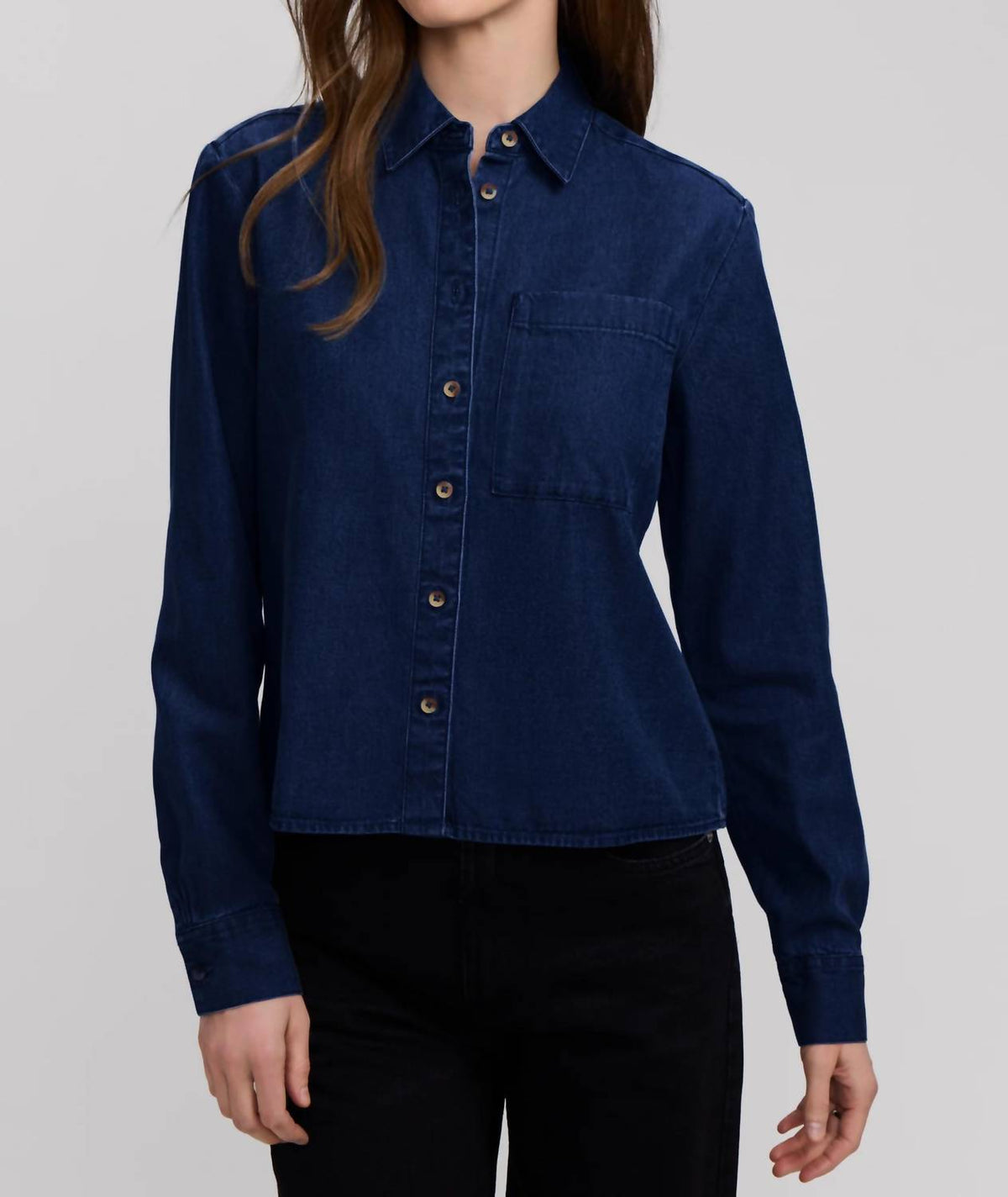 Foxcroft - Jodie ls denim shirt