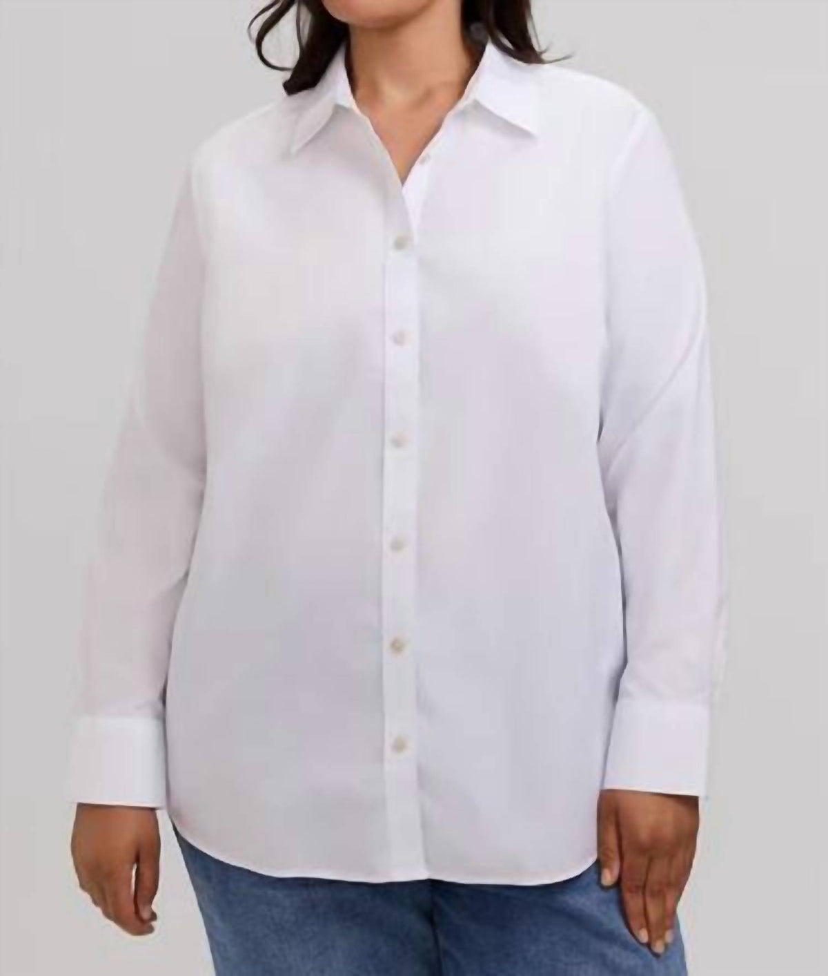 Foxcroft - Meghan No Iron Pinpoint Long Sleeve Shirt