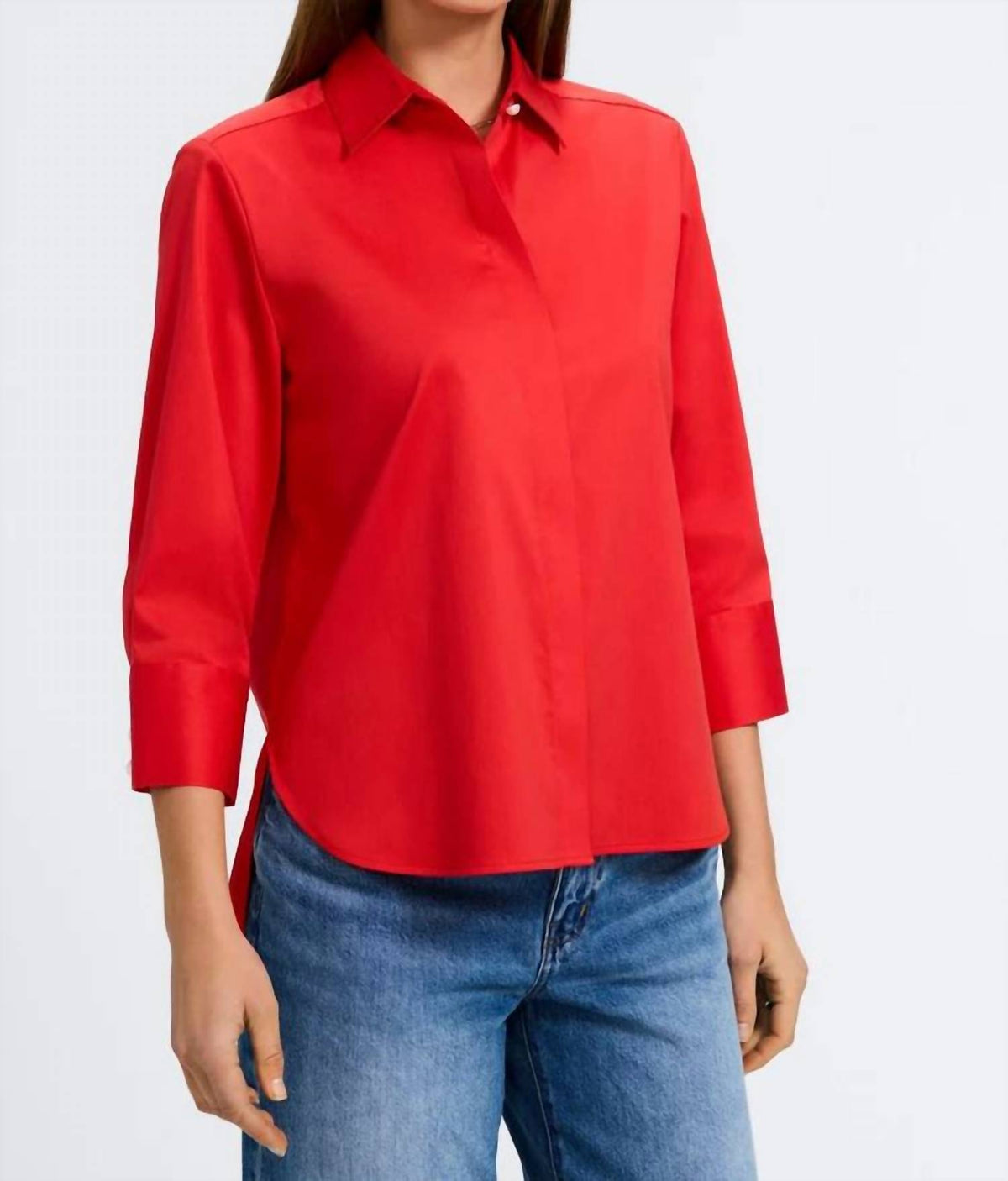 Foxcroft - PEARL 3/4 MATTE SHIRT