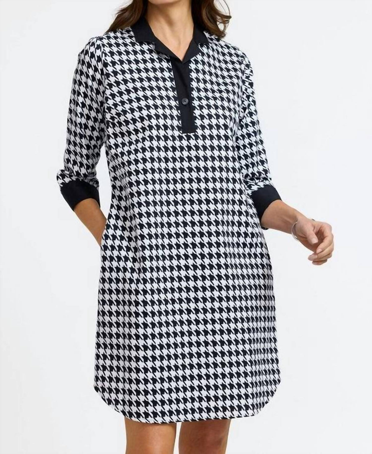 Foxcroft - SLoane Classic Houndstooth 3/4 Dress