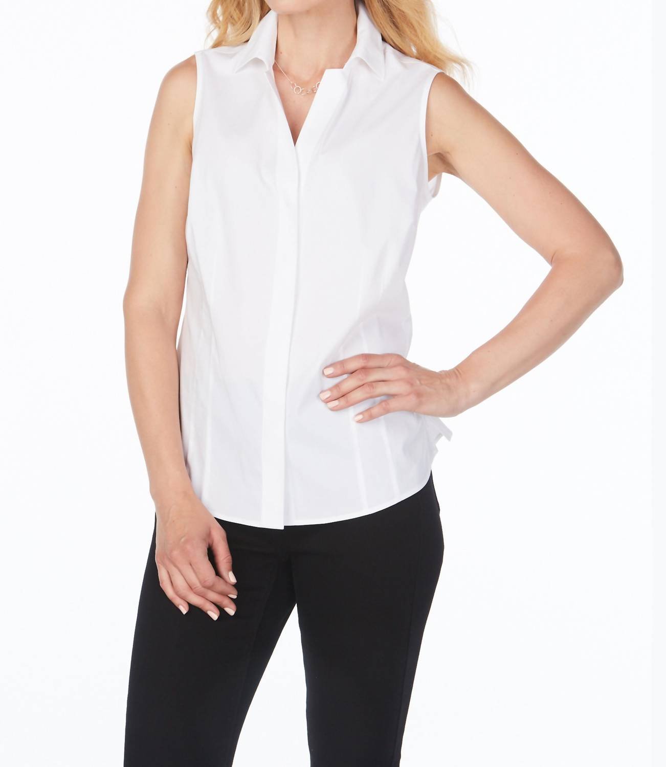 Foxcroft - Women's Taylor Sleeveless Button Down - button - down - shirts - clothing - cotton - blend