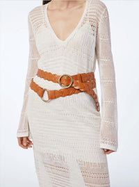 Frame - Women's Braided O Ring Wrap Belt