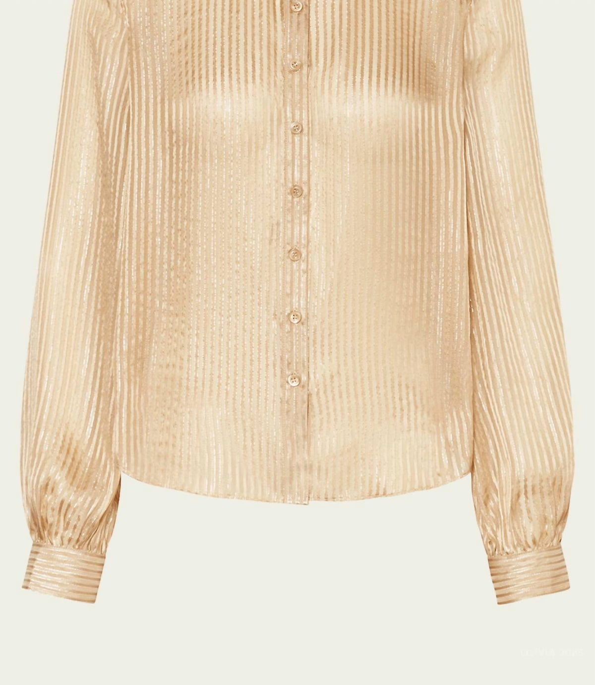 Frame - Collarless Lurex Blouse
