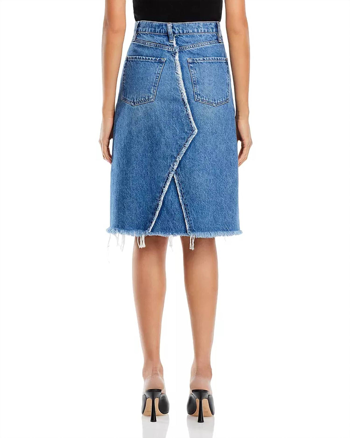 Frame - Deconstructed Denim Skirt