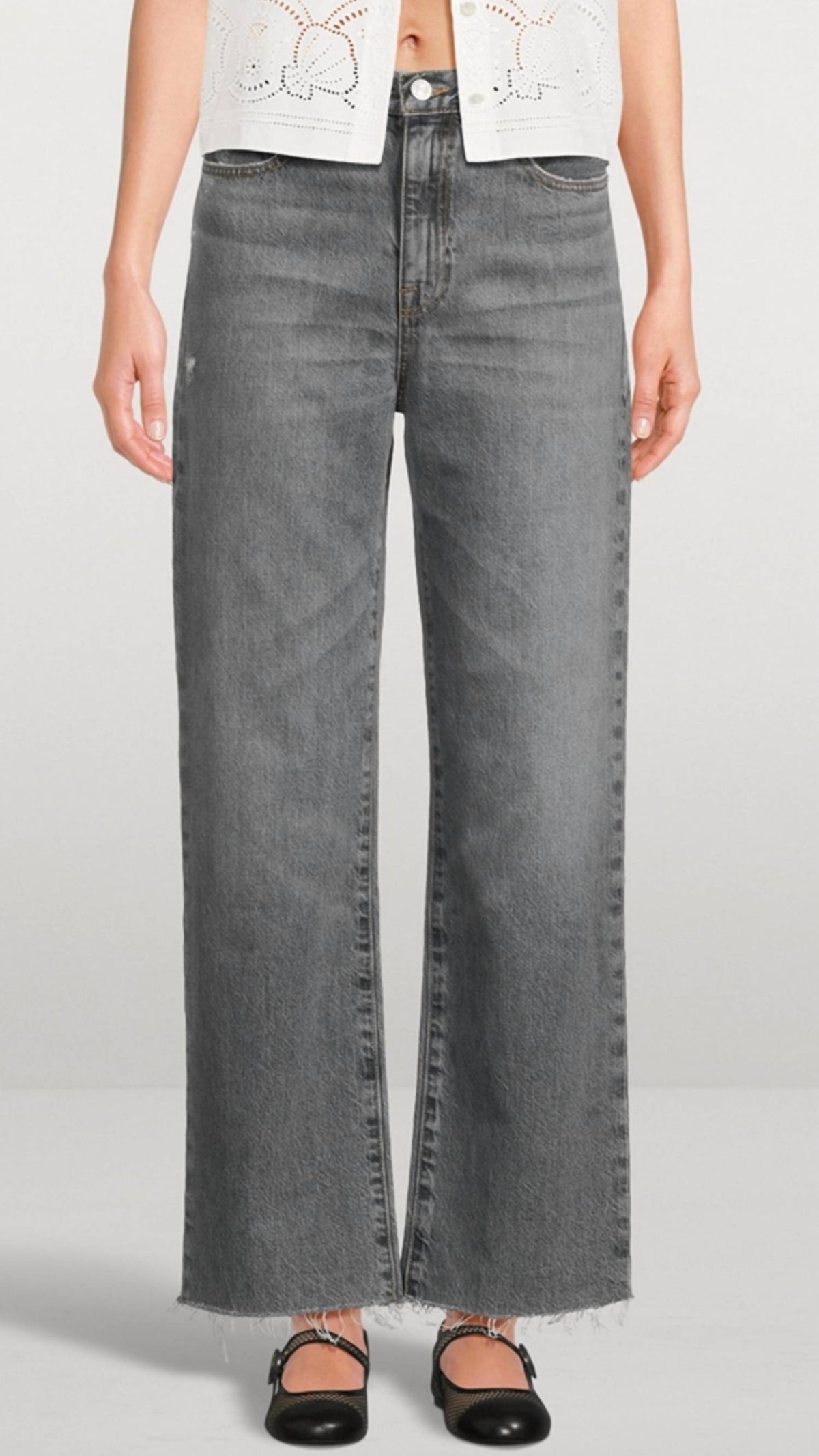 Frame - Denim Le Jane Ankle Raw Fray Jeans