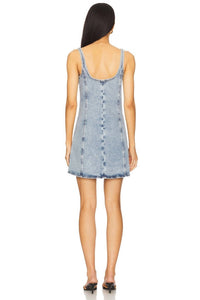 Frame - Denim Shift Dress With Studs - blue - clothing - cotton