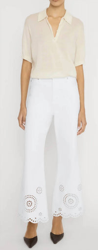 Frame - Eyelet Flare Pants