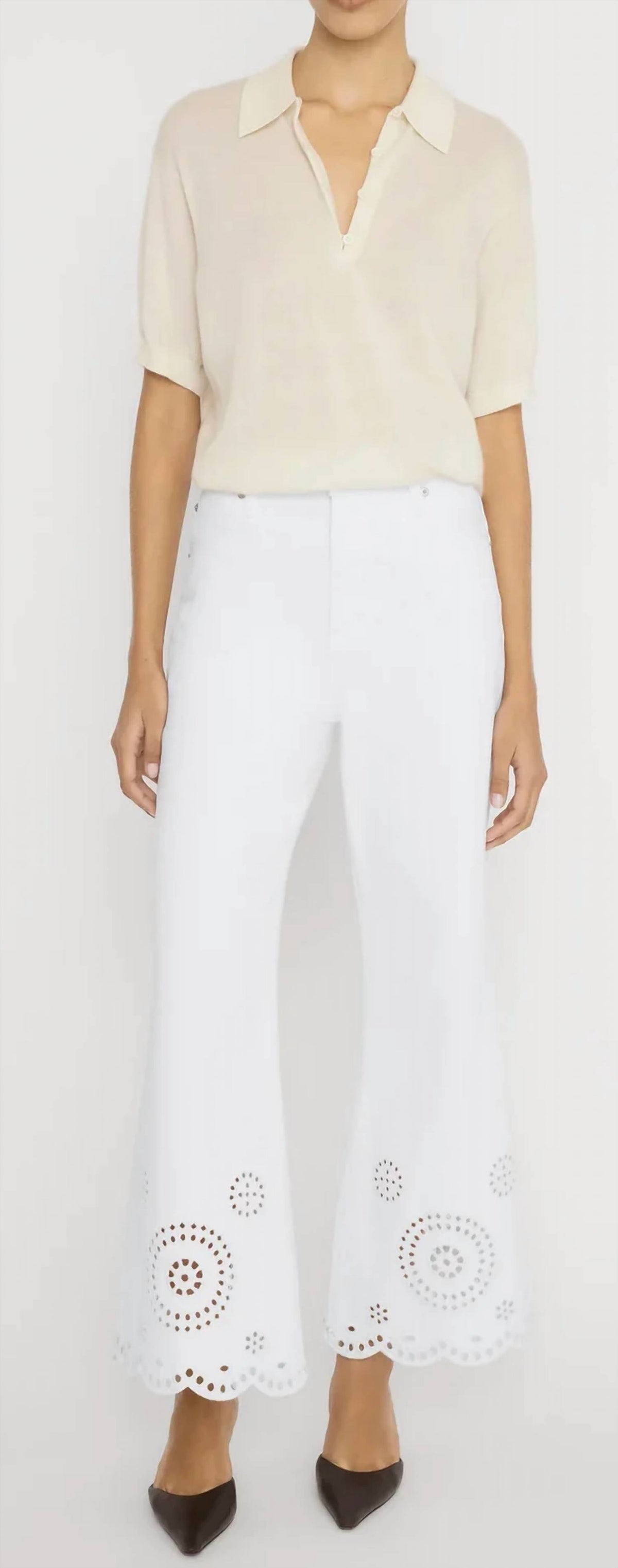 Frame - Eyelet Flare Pants