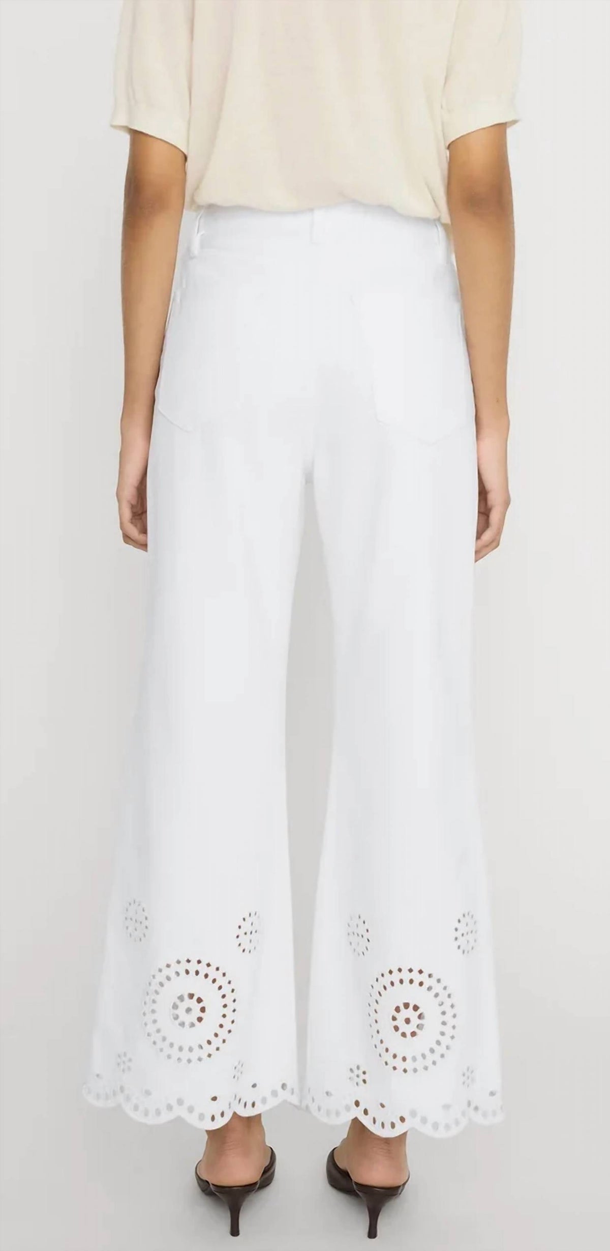 Frame - Eyelet Flare Pants