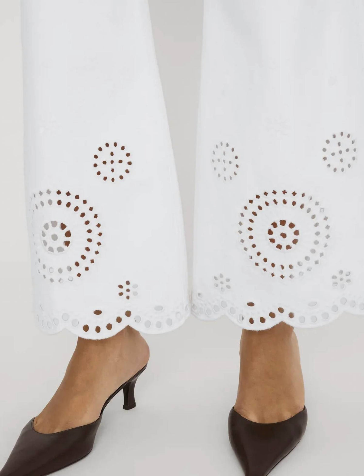 Frame - Eyelet Flare Pants