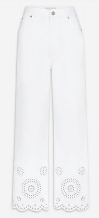Frame - Eyelet Flare Pants