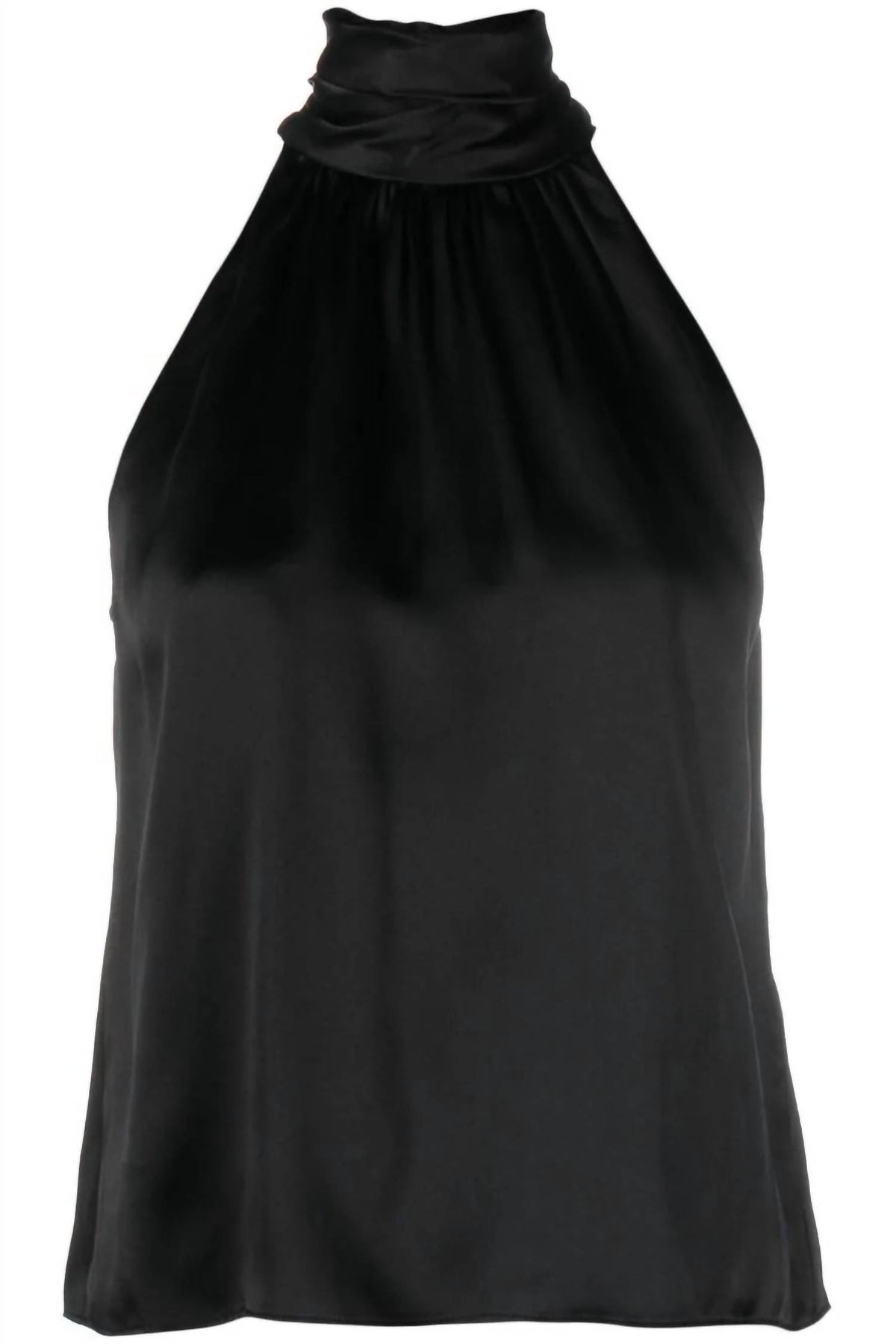 Frame - High Neck Satin Top