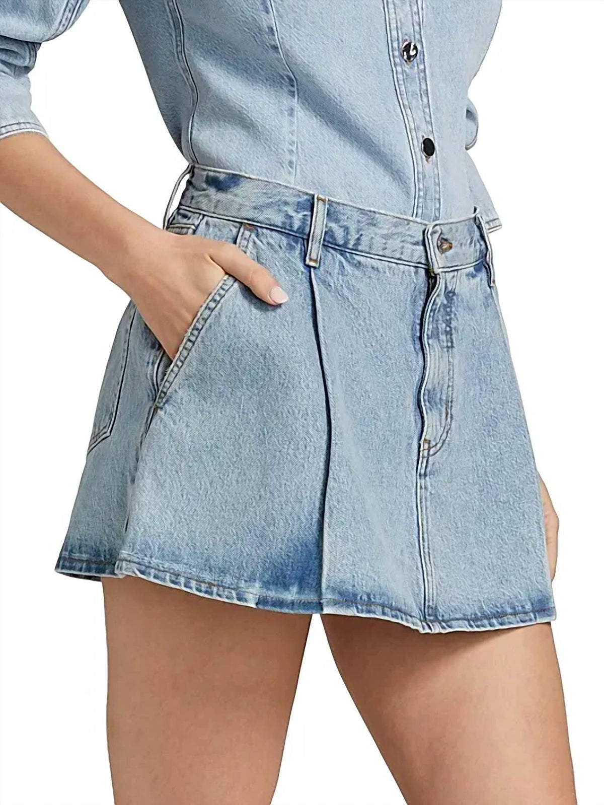 Frame - High Rise Pleated Skirt